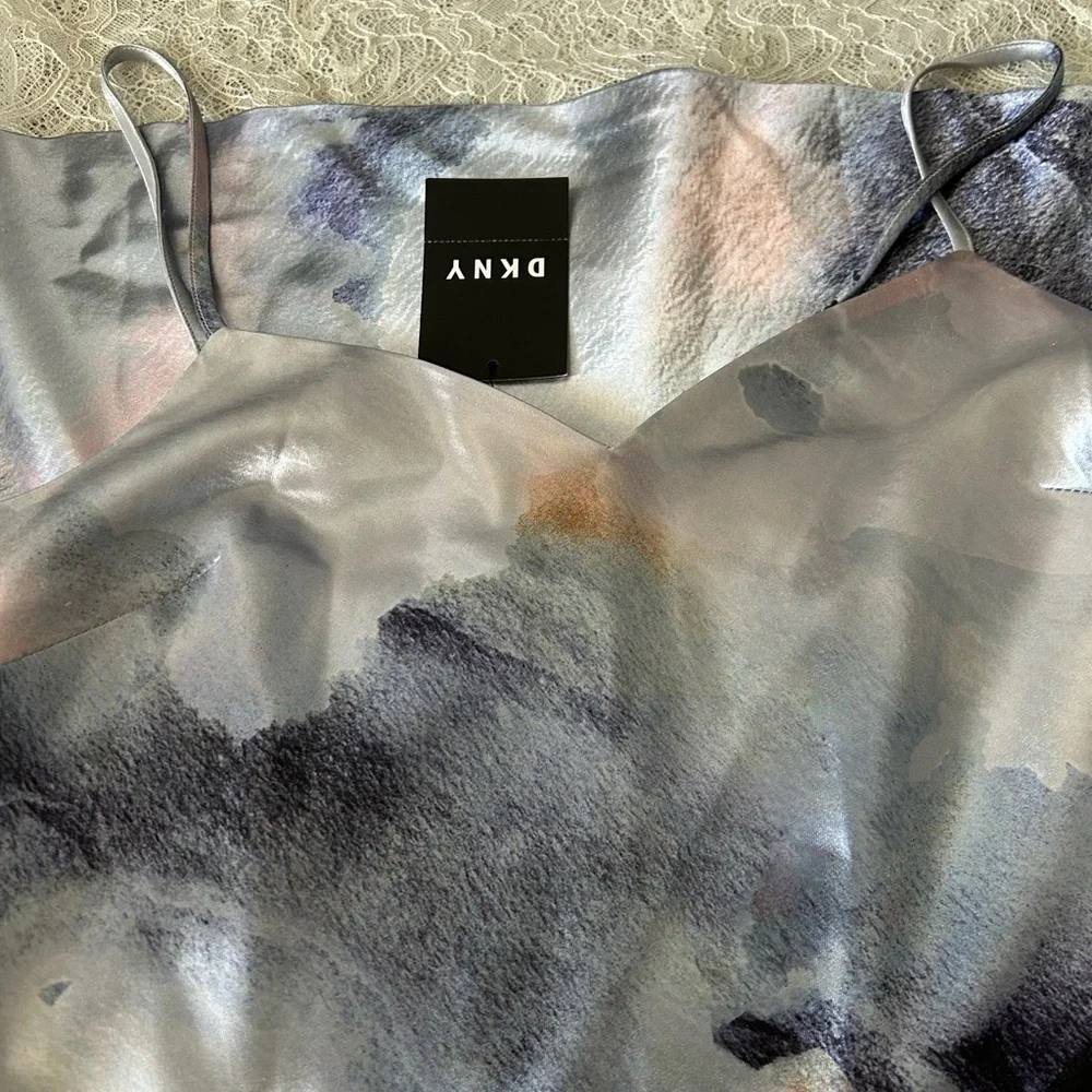 Abstract Pattern Satin Dress - Picture 7 of 11